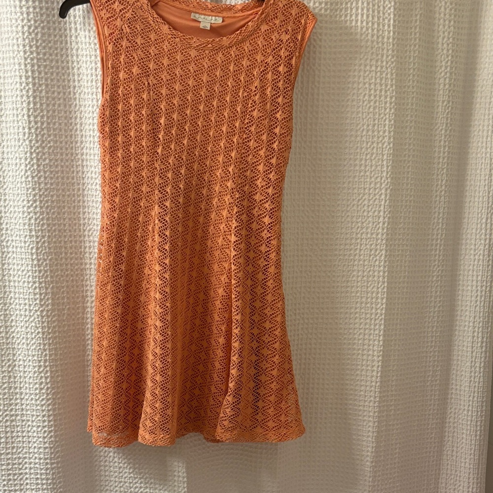 Vibrant Orange Sleeveless Dress